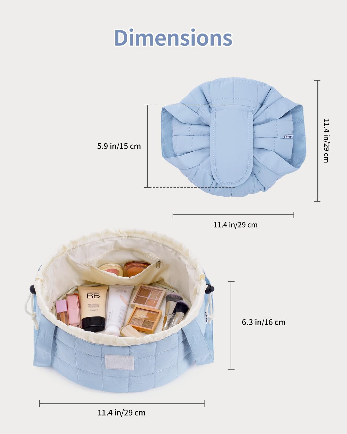 Narwey interior con bolsillo zipper y malla para organización rápida.