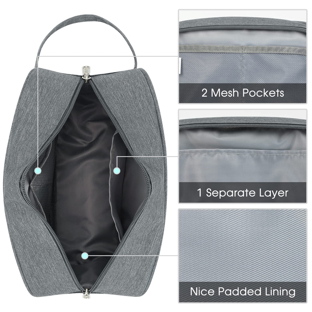 Narwey neceser de viaje gris, asa lateral reforzada para transportar