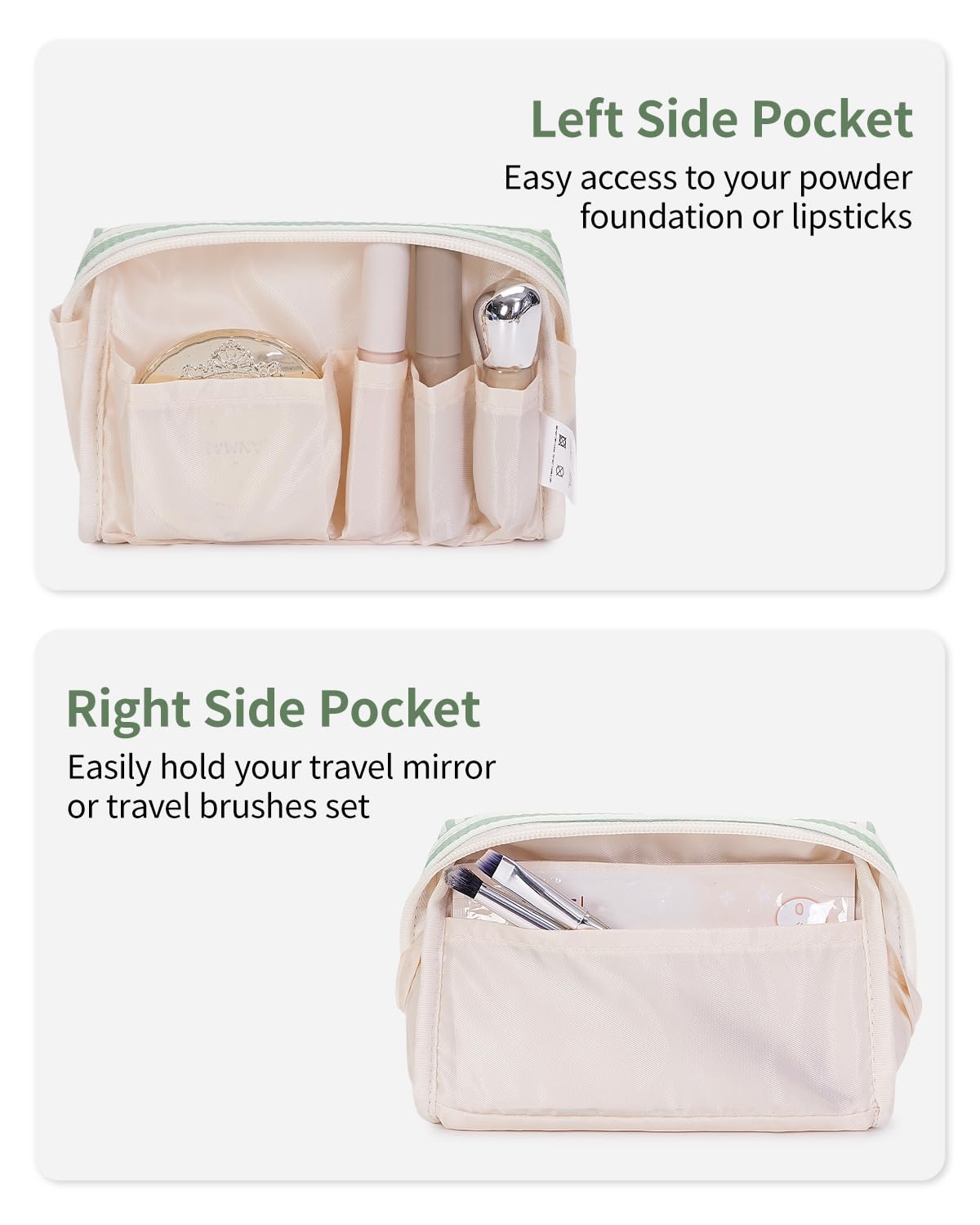 Narwey organizador maquillaje 5 bolsillos, práctico para viajar.