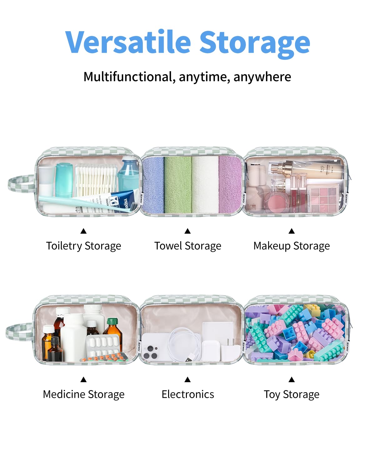 Organizador de maquillaje transparente Narwey para acceso rápido a productos favoritos