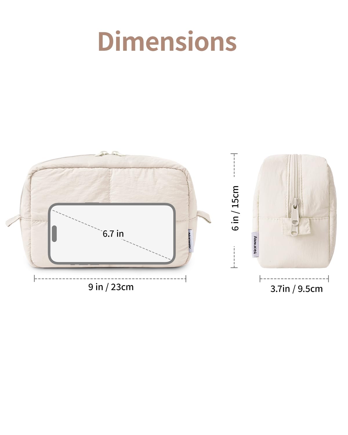 Narwey tamaño compacto pero con gran capacidad para maleta o bolso