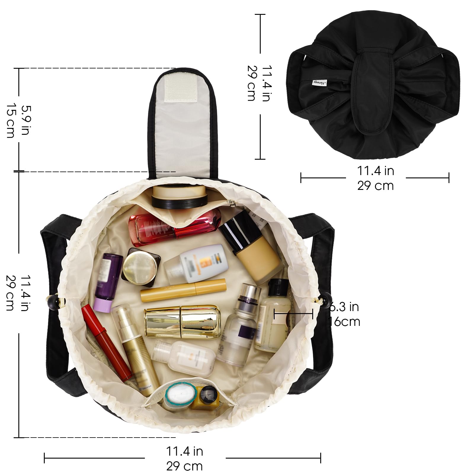 Narwey tamano compacto para viaje, ideal para organizacion durante viajes.