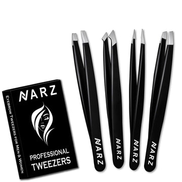Pinzas NARZ profesionales para cejas y vello, precisión y control superiores.