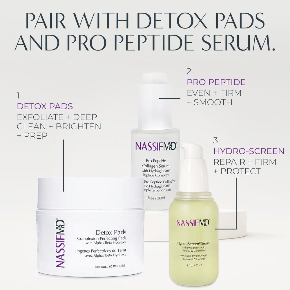 NassifMD Hydro-Screen Serum, mejora la textura con uso constante.