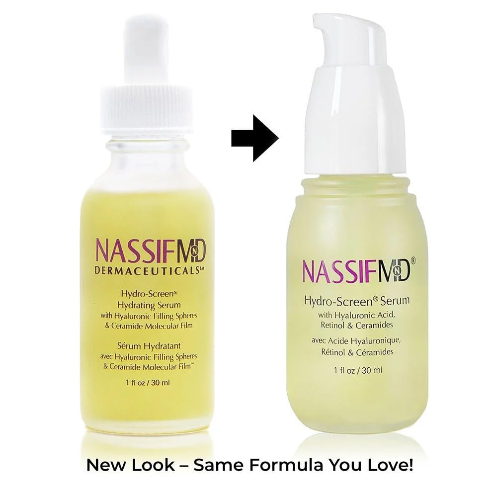 NassifMD Hydro-Screen Serum, textura sedosa para uso diario.