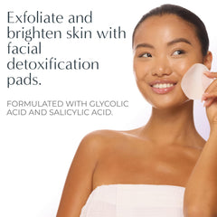 NassifMD toallitas exfoliantes detox, aplicación limpia en la piel