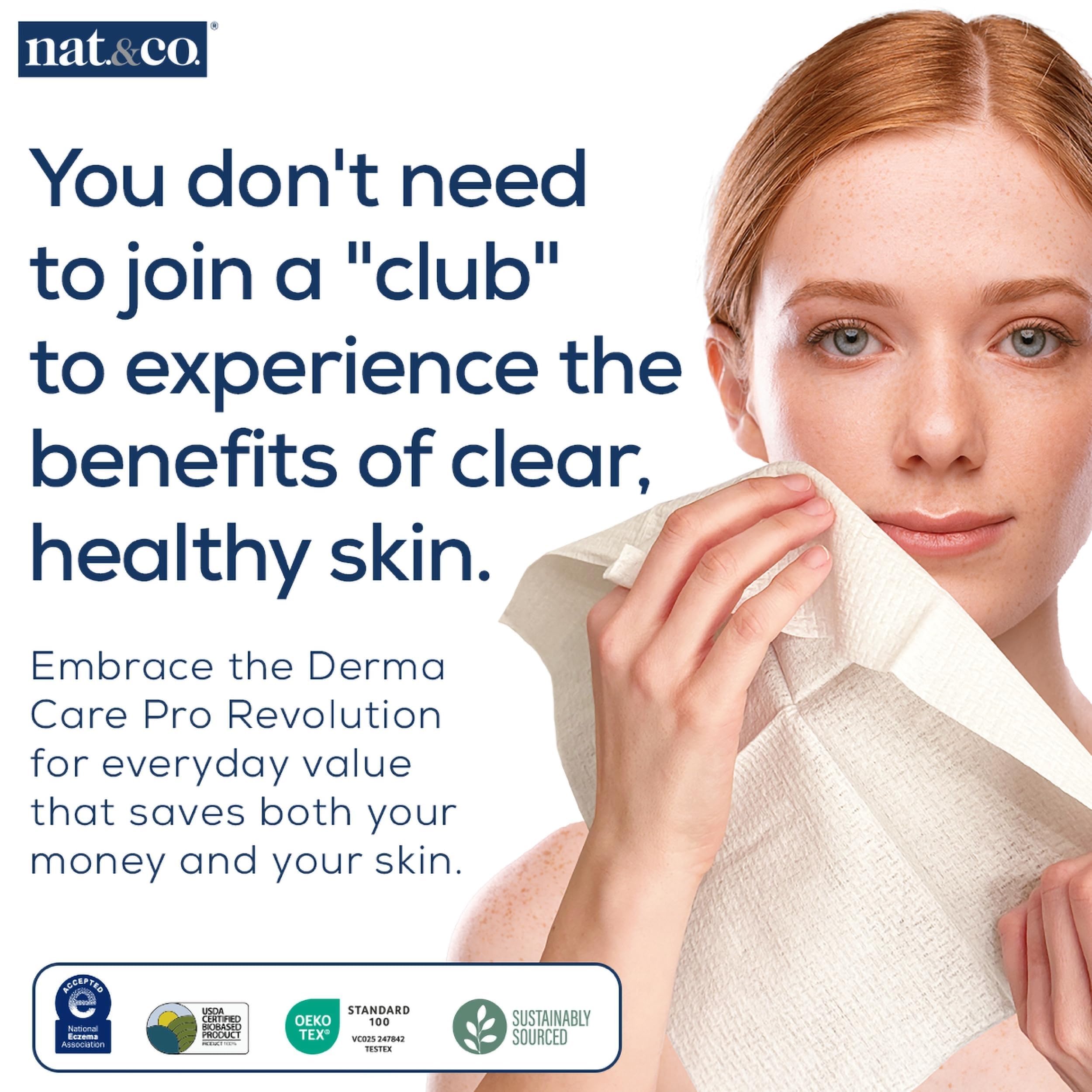 Nat.&Co. Derma Care Pro: toallas desmaquillantes sin fragancia para desmaquillar