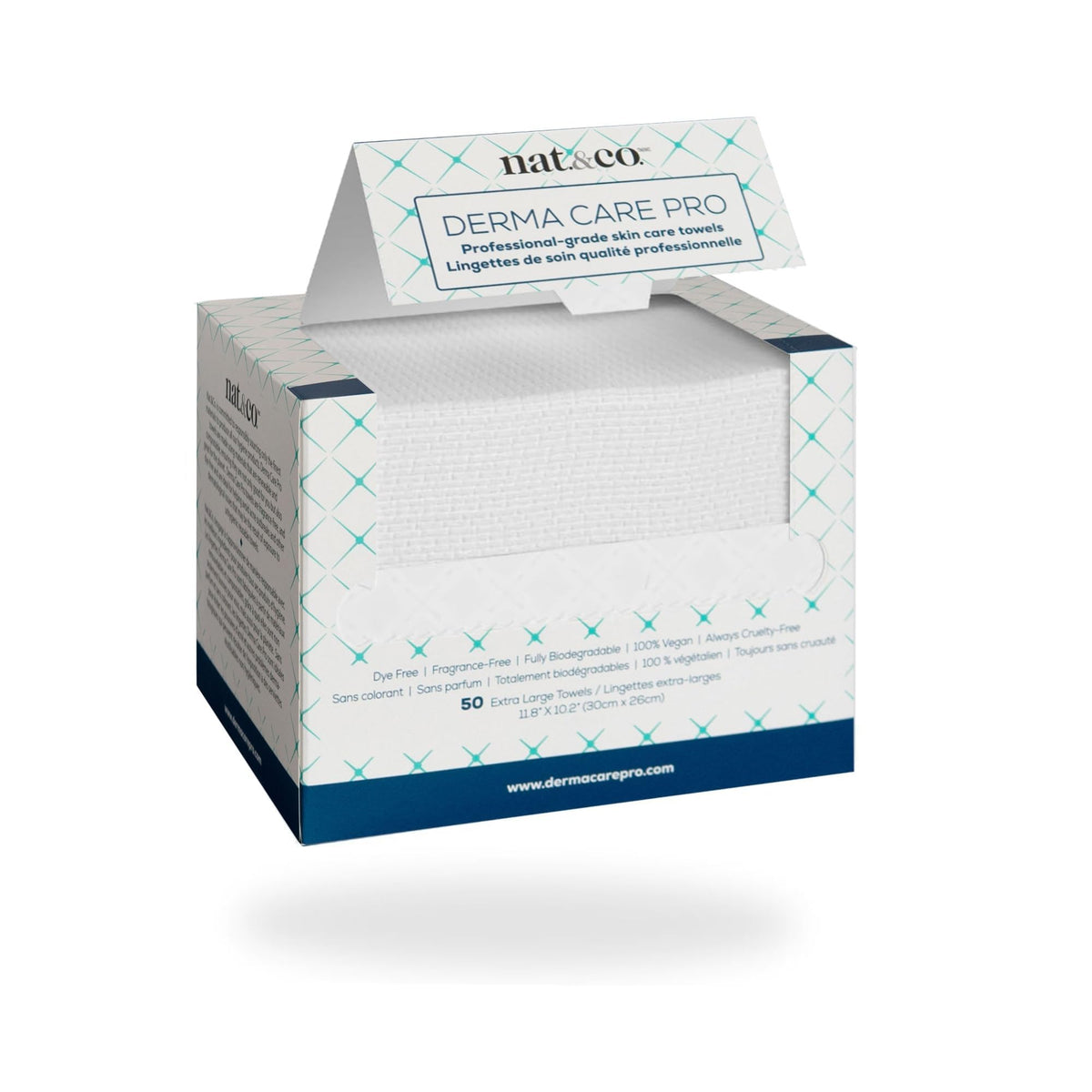 Nat.&Co. Derma Care Pro: toallas faciales extragrandes para una limpieza suave