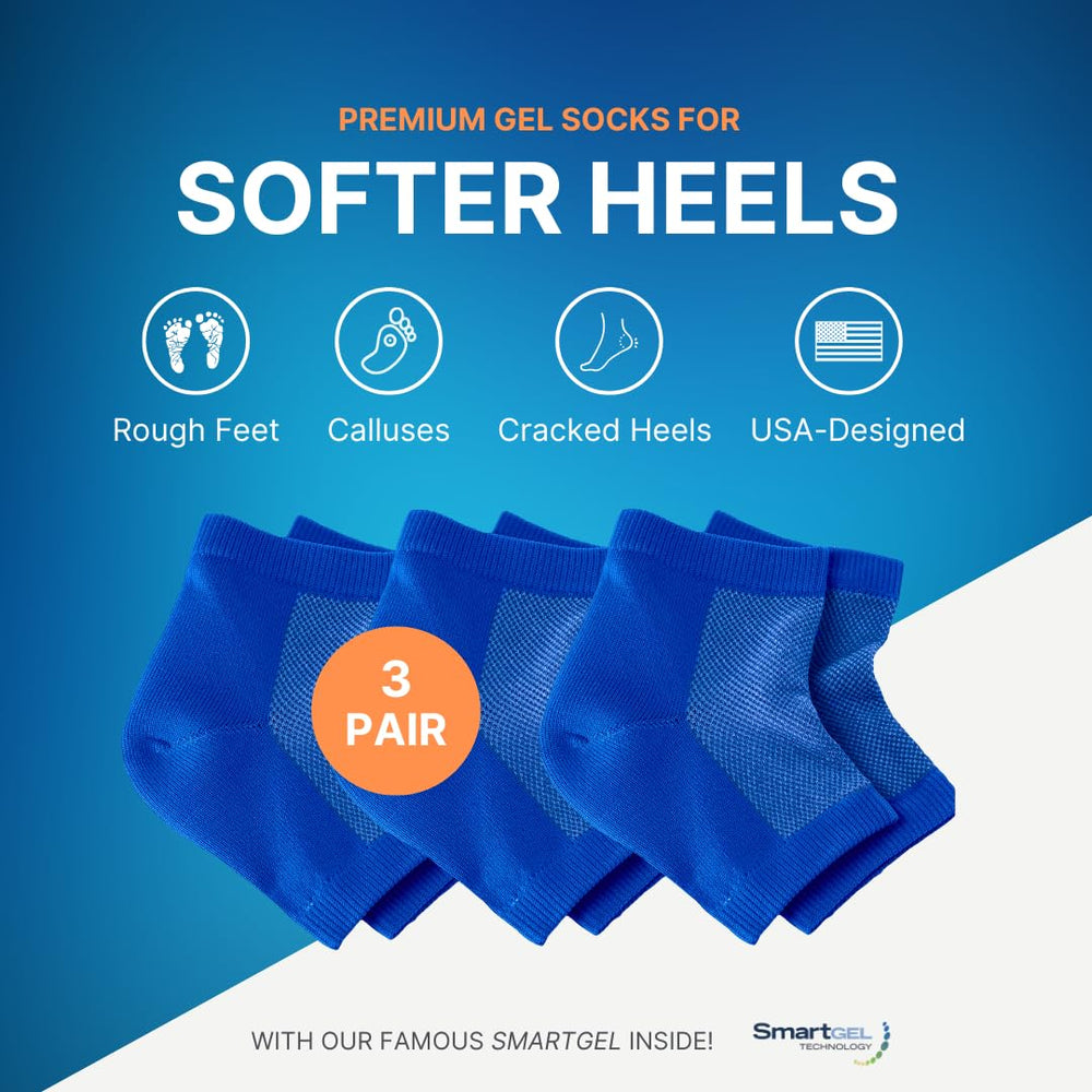 NatraCure paquete de tres pares para talones ventilados