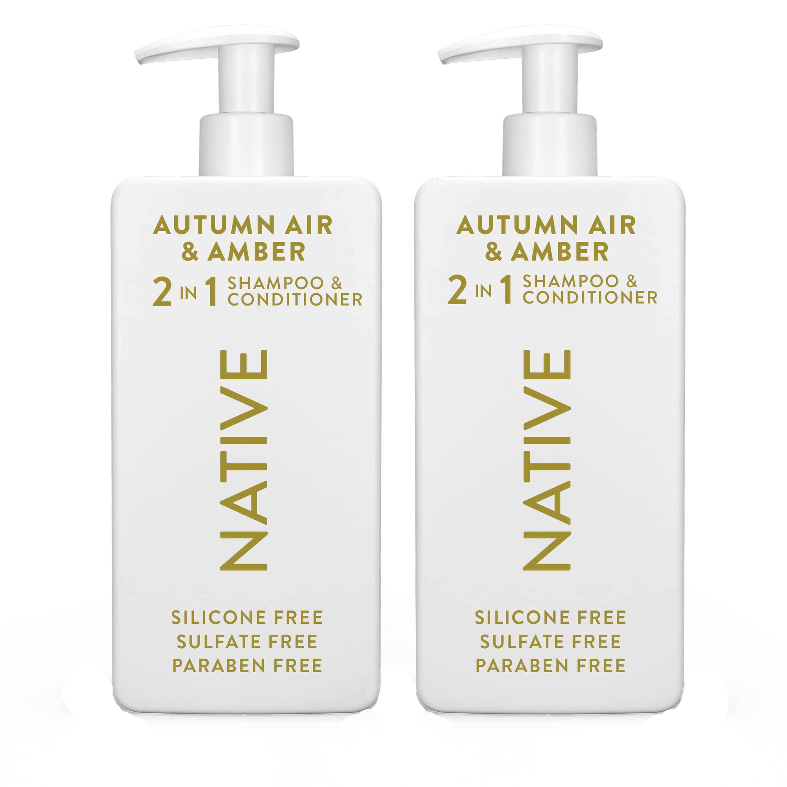 Native 2 en 1, botella Aire Otoño, suaviza y fortalece el cabello.