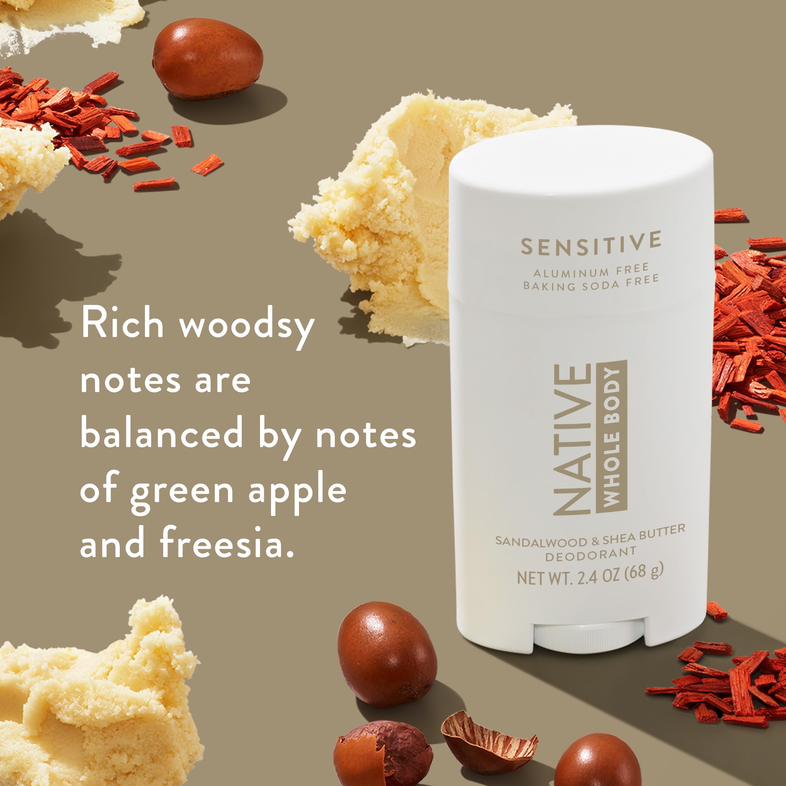 Native 72-hour odor protection visual highlights long-lasting freshness.