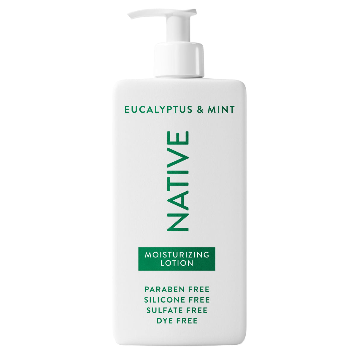 Loción corporal Native, botella-relajante para piel suave y confort.