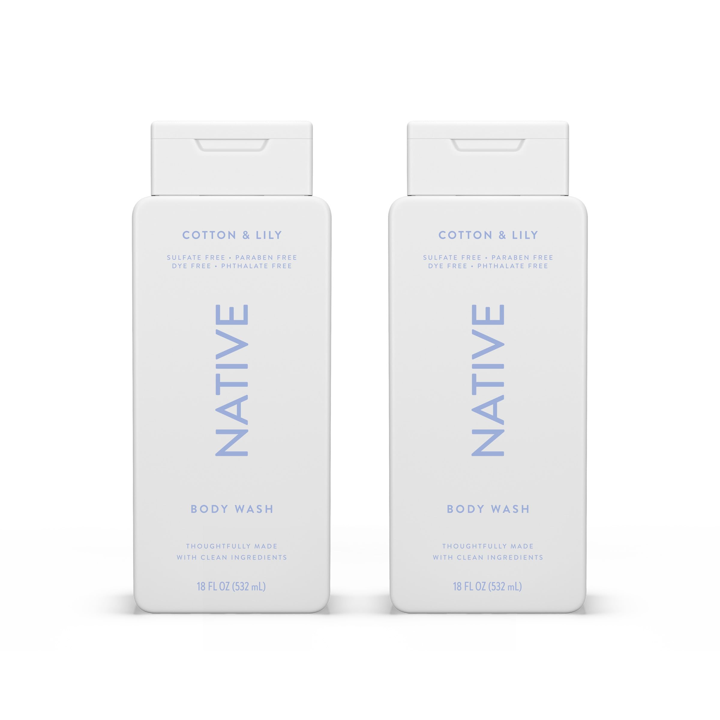 Gel de ducha Native con ingredientes naturales para piel suave y saludable