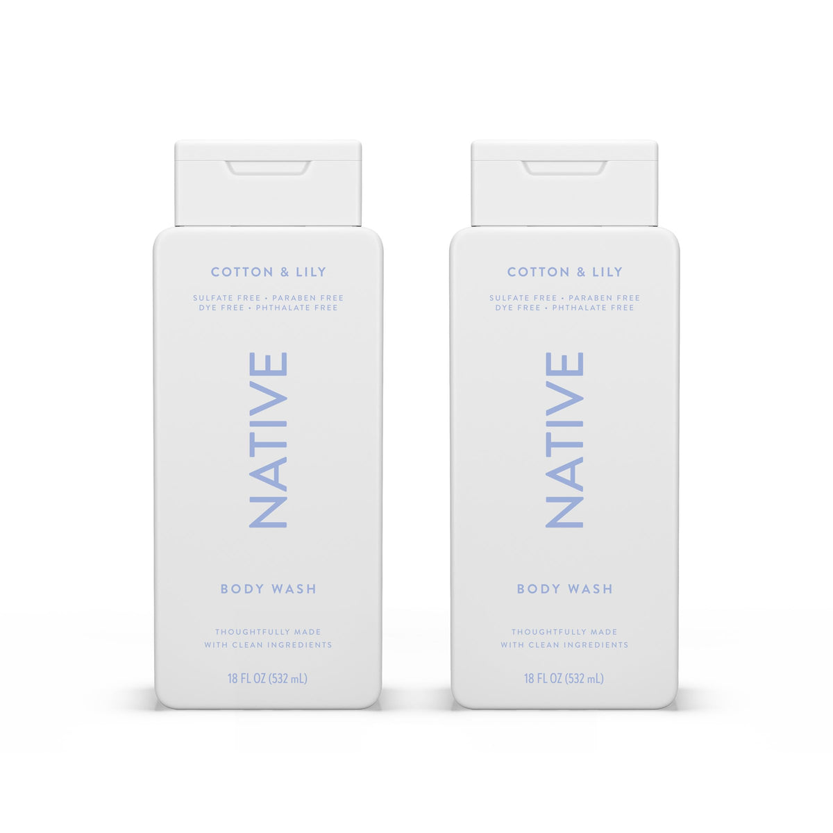 Gel de ducha Native con ingredientes naturales para piel suave y saludable