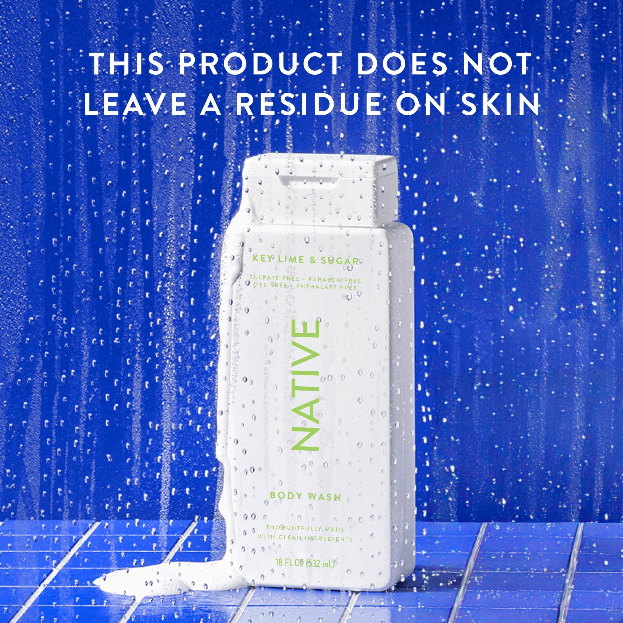 Native Body Wash packaging highlighting vegan and cruelty-free formulation