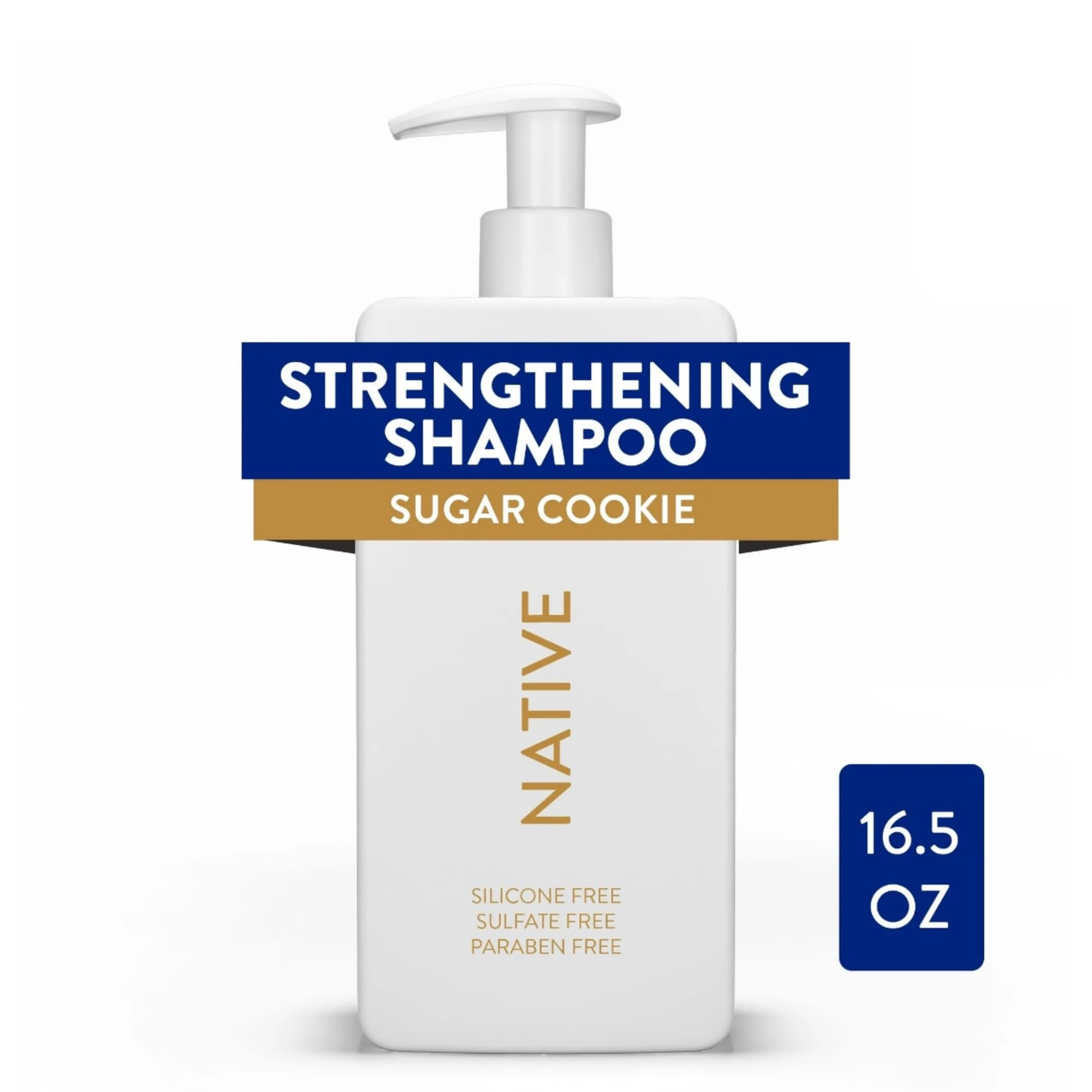 Après-shampoing Native Sugar Cookie, flacon soyeux et démêlage en douceur.
