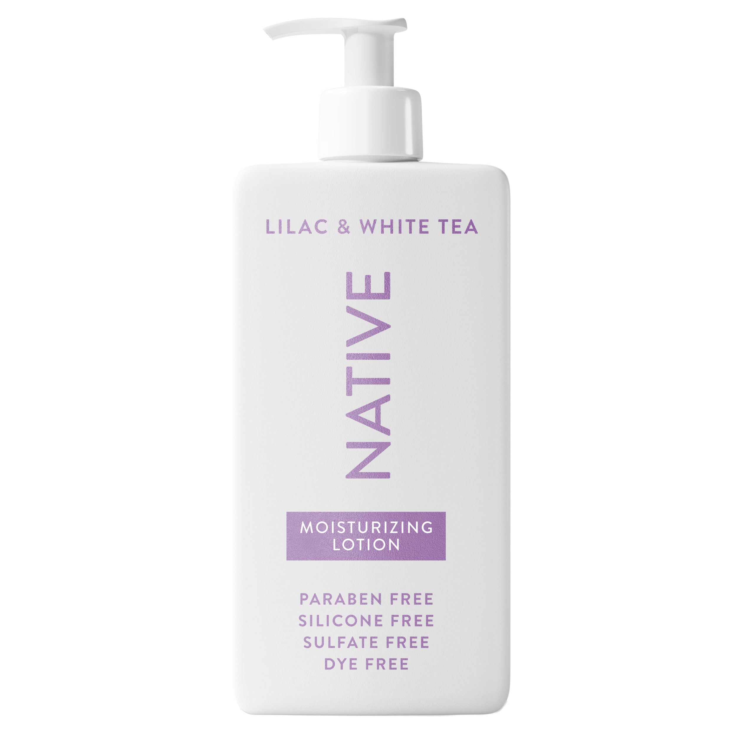 Native crema corporal en botella, ofrece hidratación suave para piel seca.