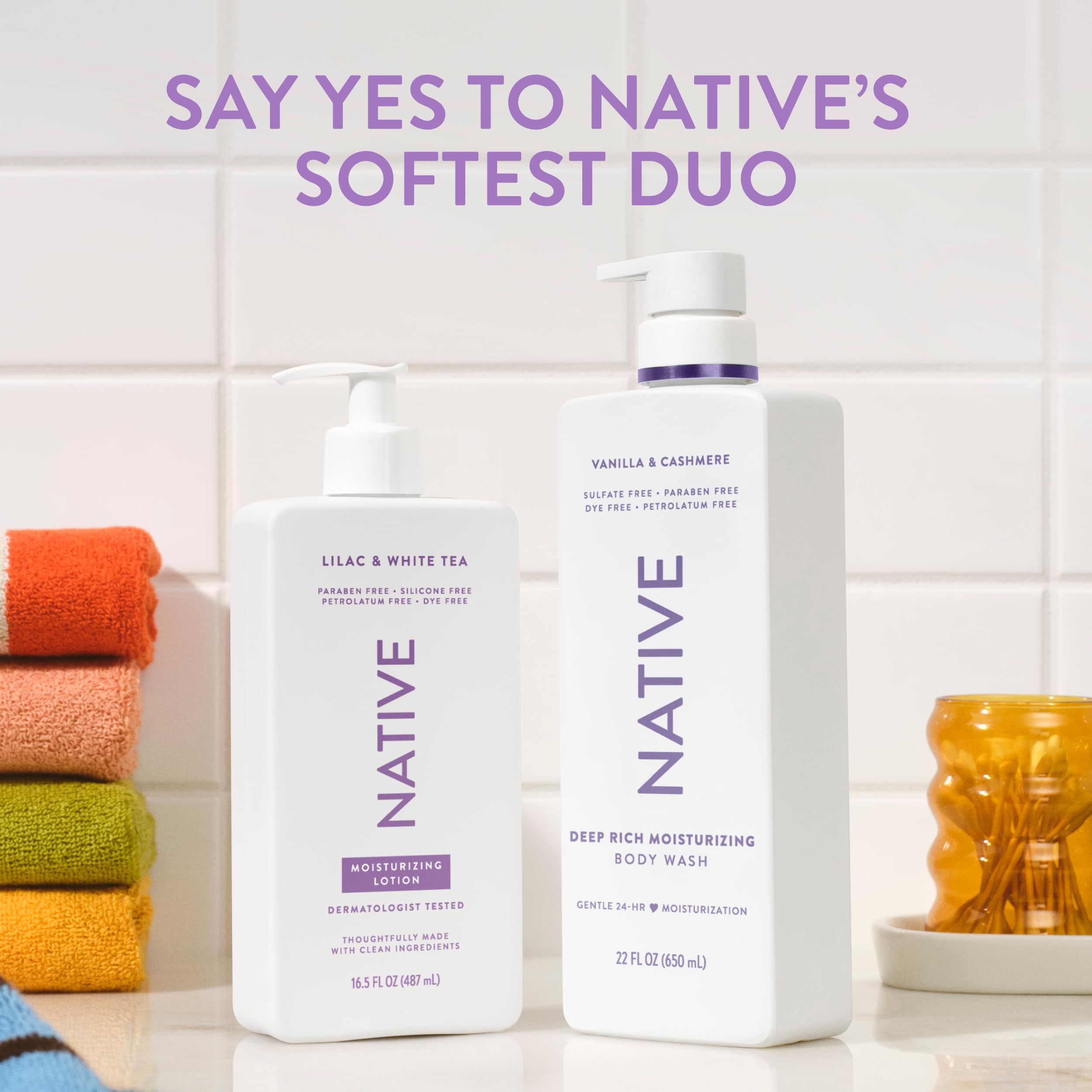 Native crema corporal en frasco, piel se siente nutrida tras la aplicación.