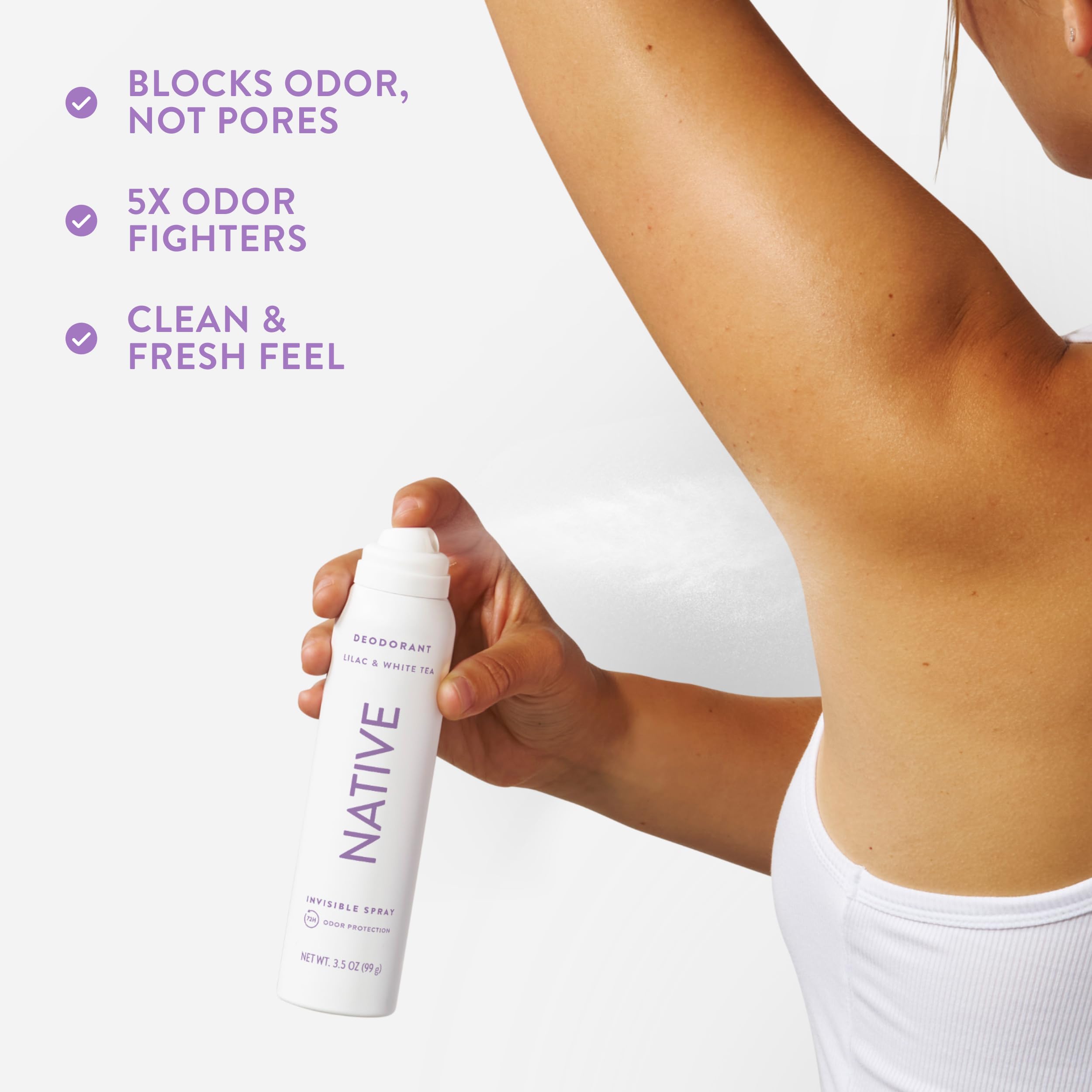 No residue from Native deodorant means no white marks.