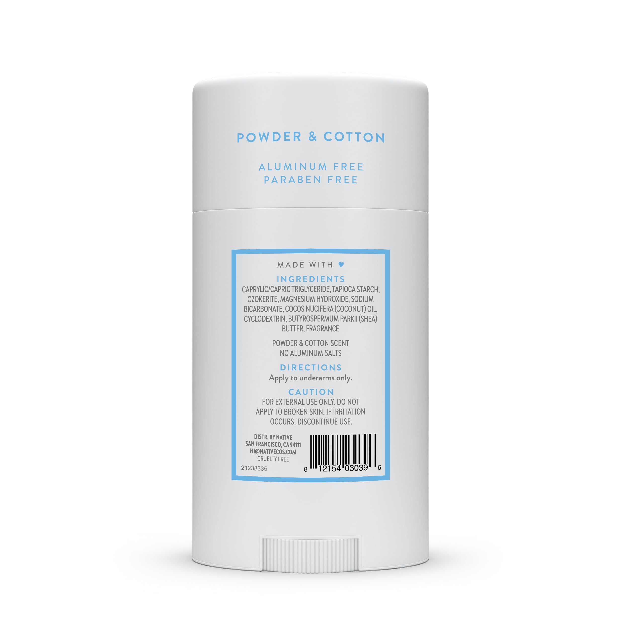 Native Powder-Cotton aluminum-free formula suitable for sensitive skin