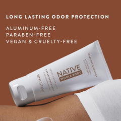 Native desodorante en crema, textura cremosa para piel cómoda.