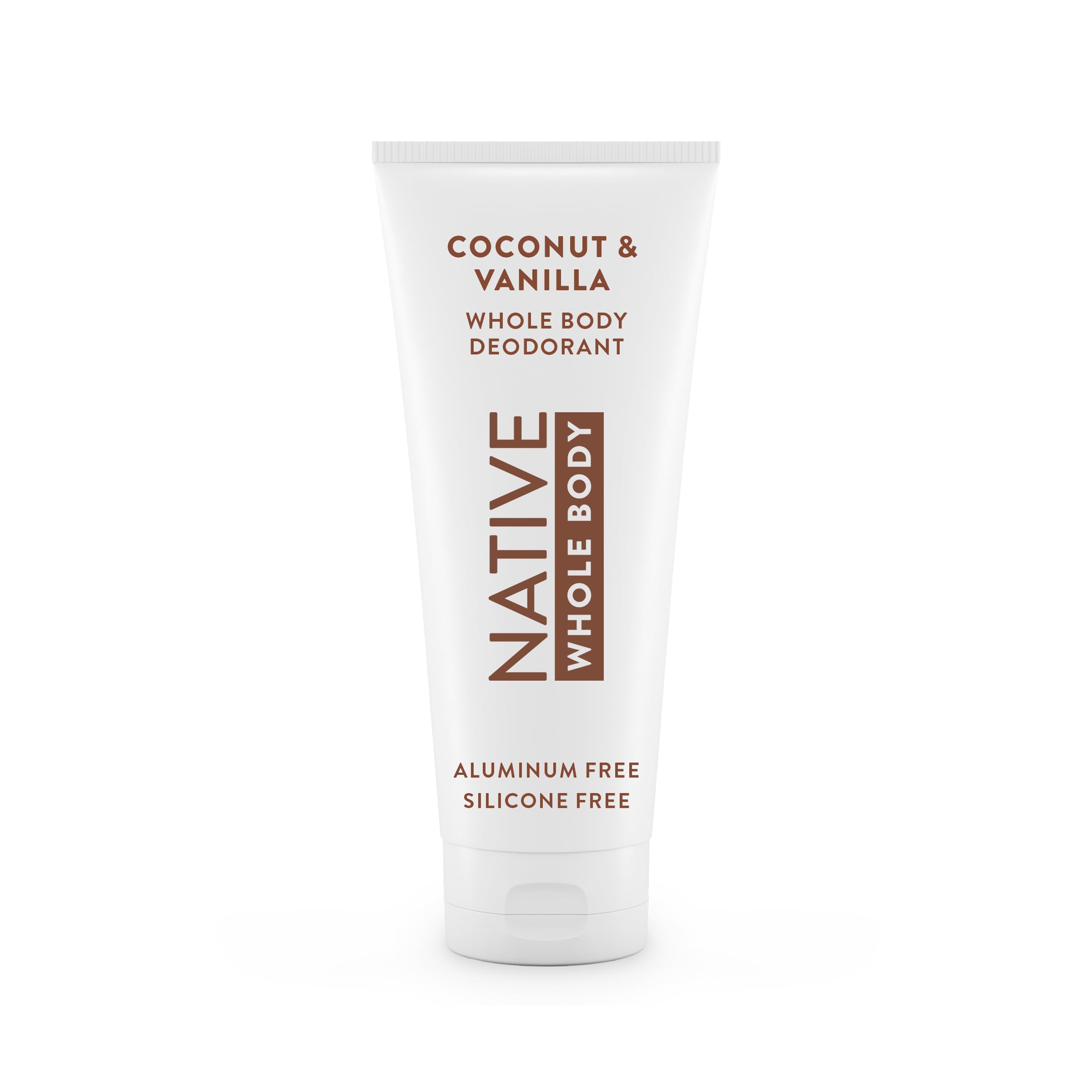 Native desodorante en crema para todo el cuerpo, envase práctico para uso diario.
