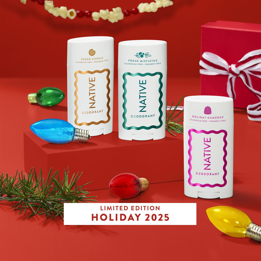 Native desodorante edición Navidad gomitas, aroma alegre y protección diaria