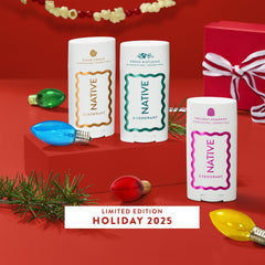 Native desodorante edición Navidad gomitas, aroma alegre y protección diaria