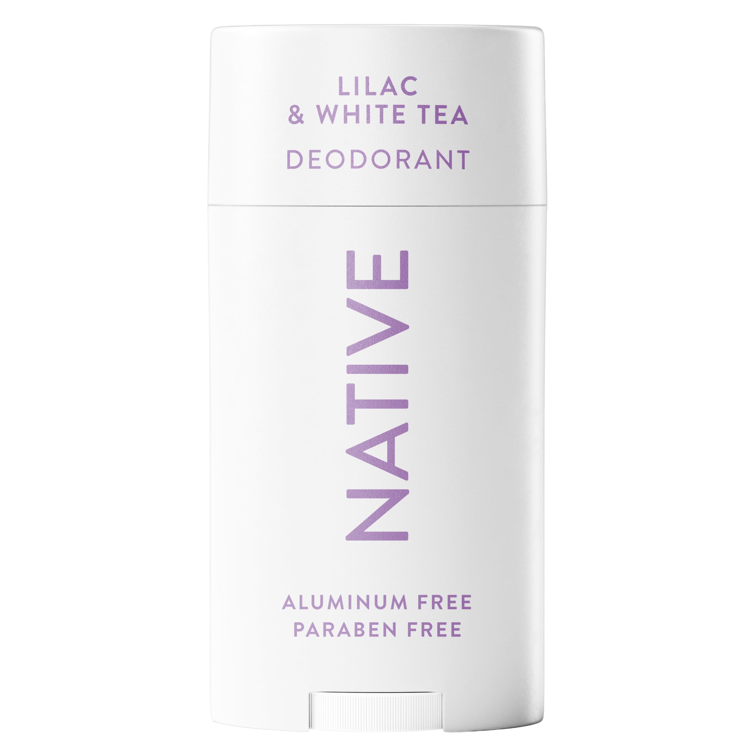 Desodorante Native en envase lilas y te blanco, protección diaria.