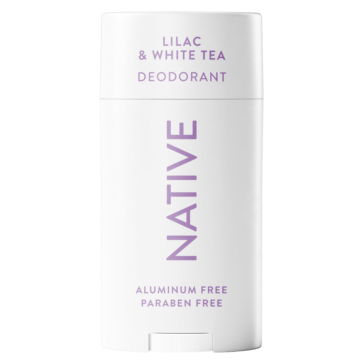 Desodorante Native en envase lilas y te blanco, protección diaria.