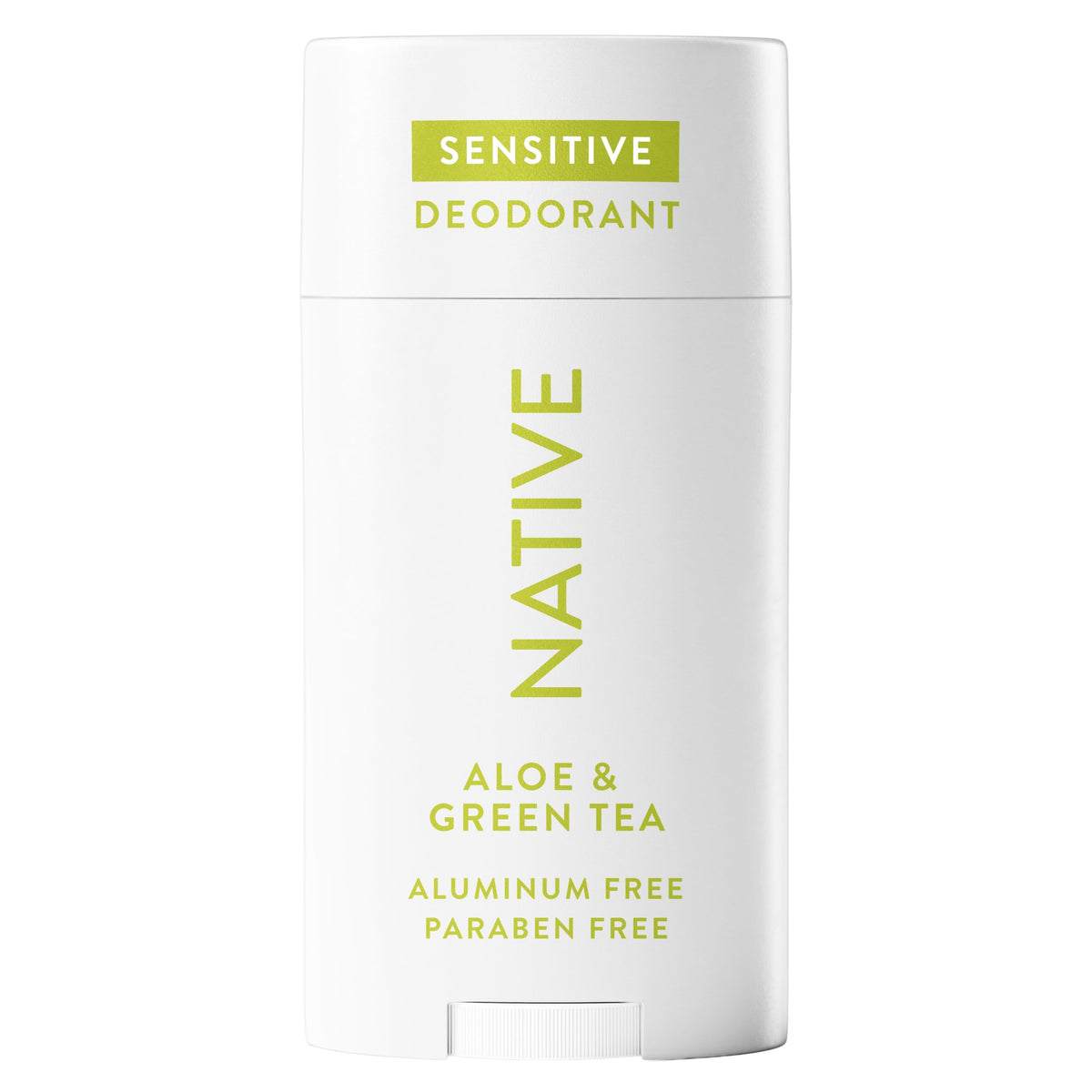 Native desodorante sin aluminio, empaque compacto para llevar y usar diariamente.