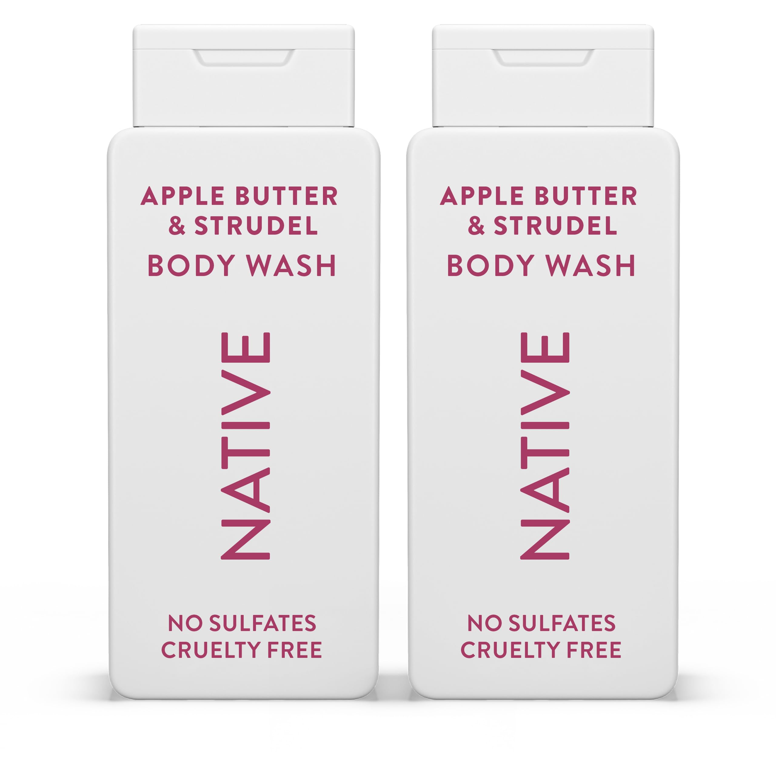 Native gel de ducha mantequilla de manzana: botella con espuma suave para piel hidratada.