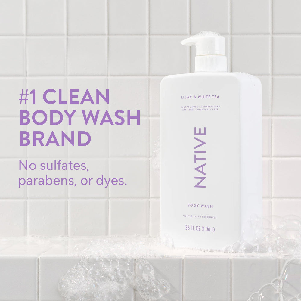 Native gel ducha sin sulfatos, espuma cremosa que cuida la piel.