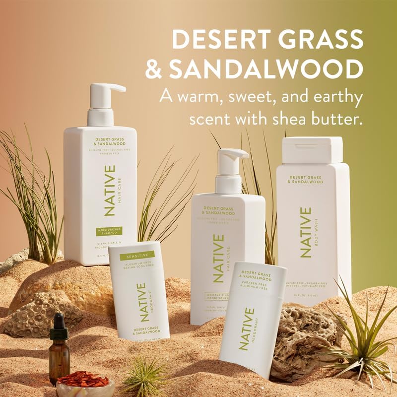 Native conjunto de dos frascos: hidratación suave y sensorial.