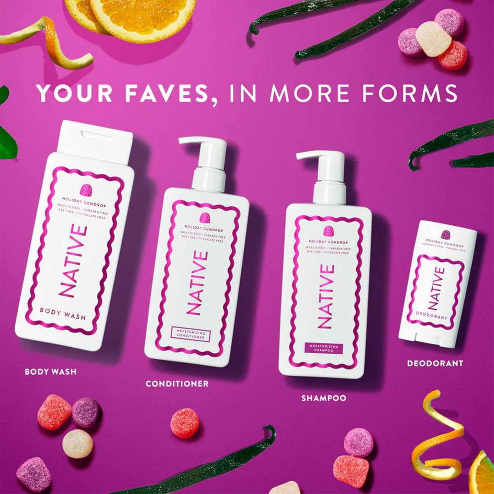 Native Holiday Gumdrop Conseils d'utilisation: shampooing puis après-shampoing pour cheveux nets et hydratés.