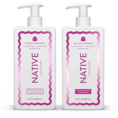 Native Holiday Gumdrop Shampoo bouteille: lavage doux sans sulfates pour cheveux propres.