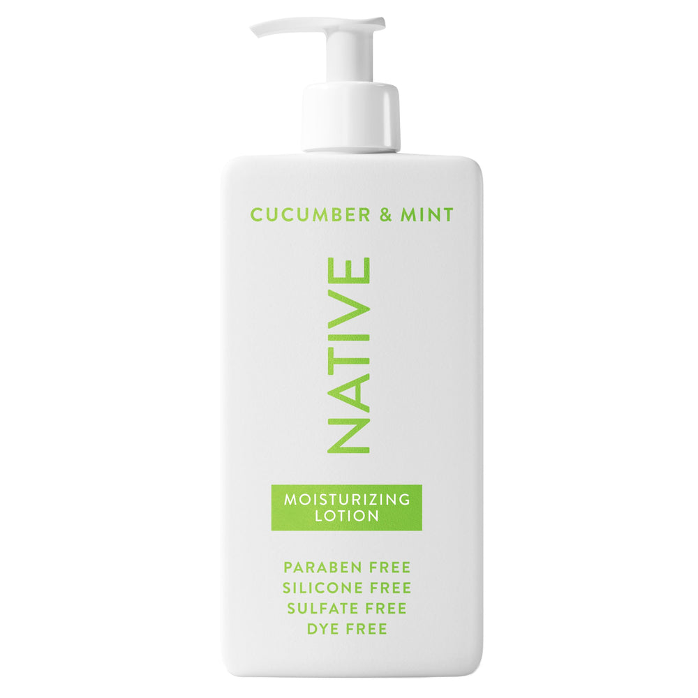 Loción corporal Native en botella pepino-menta para hidratación suave