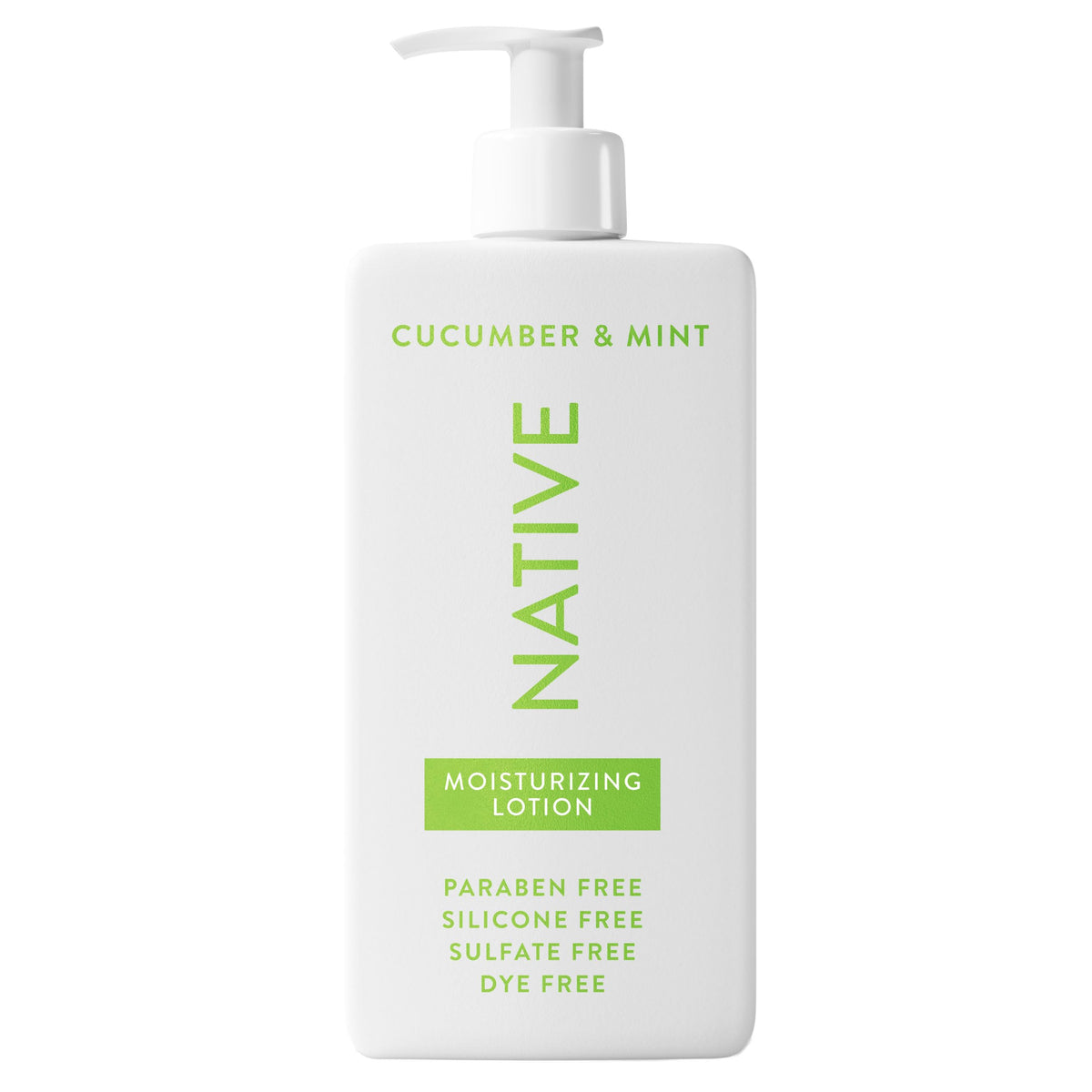Loción corporal Native en botella pepino-menta para hidratación suave
