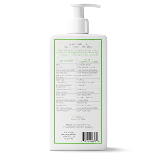 Loción corporal Native perfume suave de pepino y menta