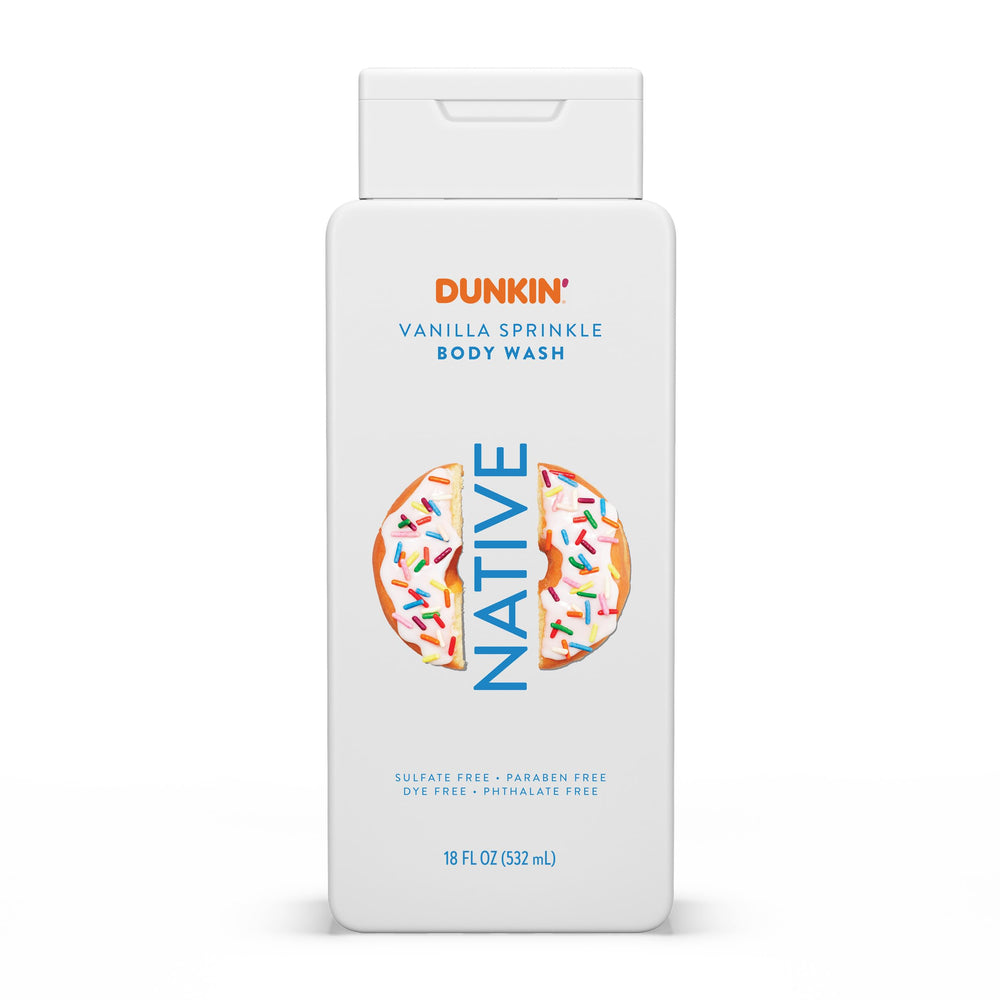 Native Vainilla Espolvoreada gel ducha en botella, aroma suave para despertar.