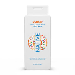 Native Vainilla Espolvoreada gel ducha en botella, aroma suave para despertar.