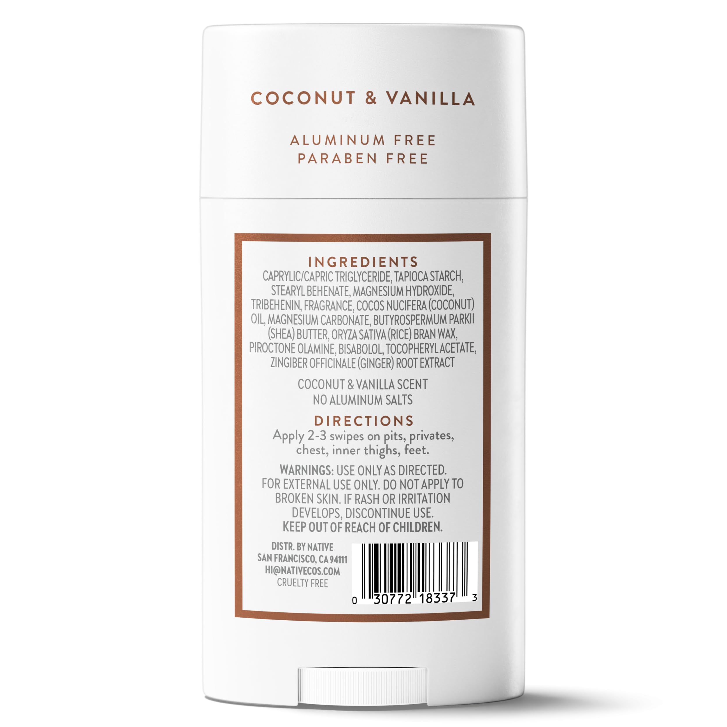 Native Whole Body Deodorant Stick unisex design suits men and women alike