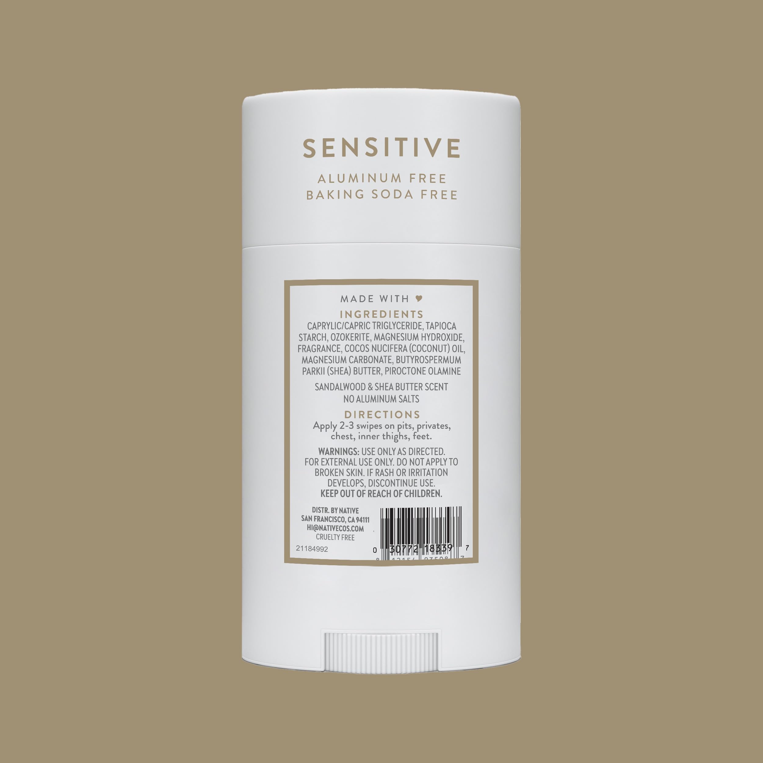Native whole-body use on chest and underarms for versatility.