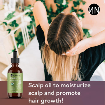 Natnique Aceite de Ricino para pestañas y cejas, crecimiento natural