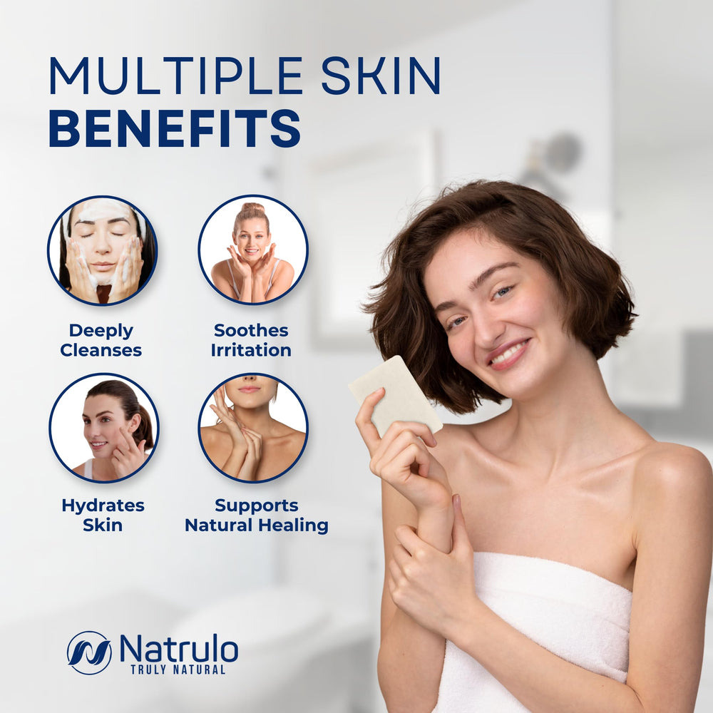 Natrulo barra jabón plata coloidal, fórmula natural para piel sensible y cuerpo.