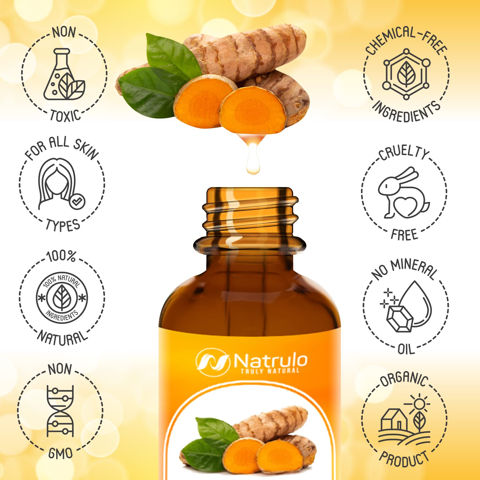 Natrulo Curcuma Brillo para piel aporta luminosidad y frescura