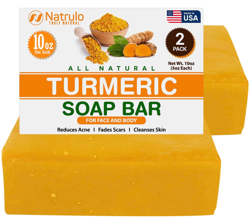 Jabón de cúrcuma Natrulo para cara y cuerpo ilumina la piel