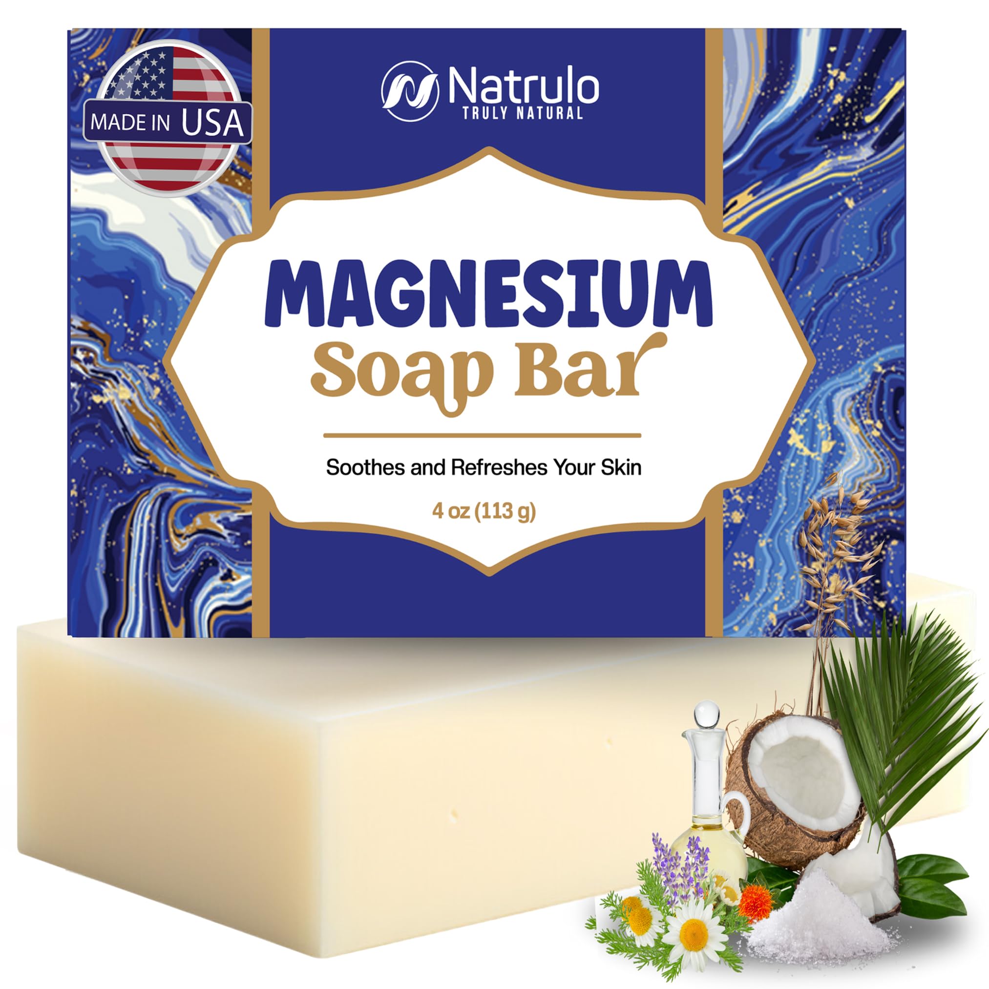 Natrulo Jabón Magnesium Mar Muerto: textura cremosa para limpieza profunda.