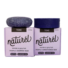 NATURÉL champú bar tono morado para neutralizar tonos cálidos del cabello rubio