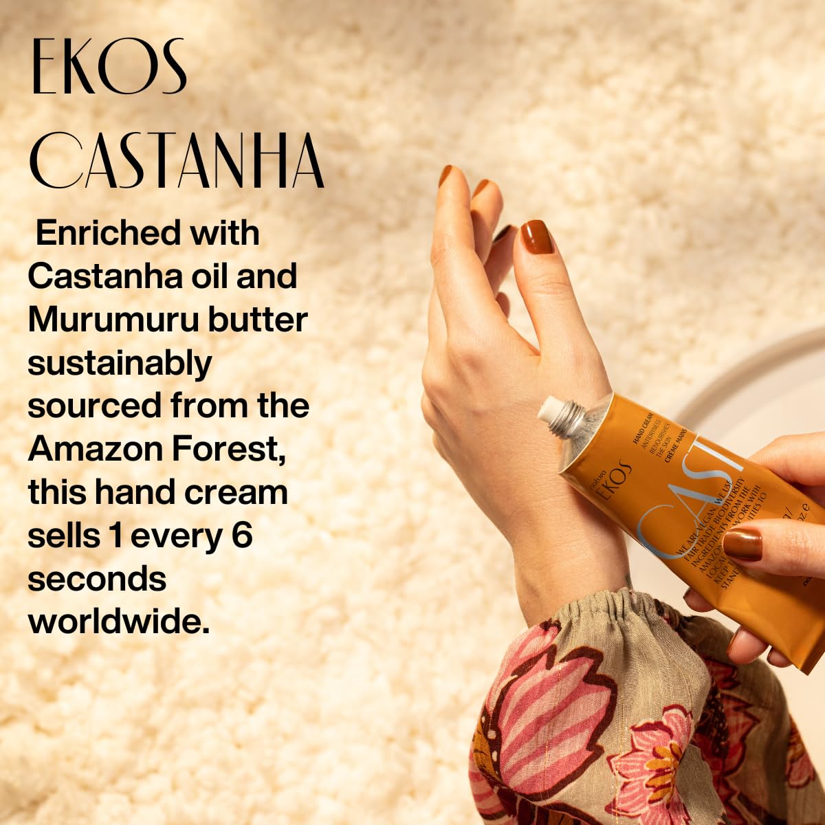 Natura Castanha crema de manos, cuidado de uñas y cutículas.